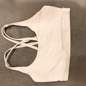 White Lululemon Energy Bra